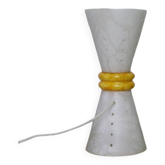 Alabaster and marble diabolo lamp