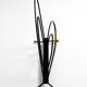 Mid Century newspaper and magazine stand made of iron with brass details