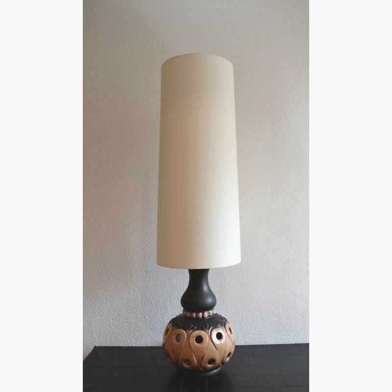 Thick conical ecru lampshade H90 D35 d30