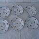 6 dessert plates decorated small porcelaiene flowers Sologne LAMOTTE