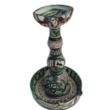 Ceramic candle holder signed