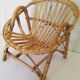 Pair of rattan "shell" armchairs for children