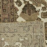 Tapis oriental unique en laine beige des années 1980, 287 cm x 382 cm, fait à la main
