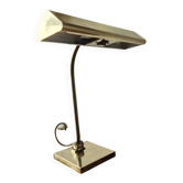 Lampe de bureau style banquier laiton 1970
