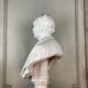 Male bust in white statuary marble, Carrara circa 1900