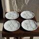 Set of 4 oyster plates Limoges France D25
