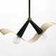 Mid Century brass ceiling lamp with a curved perforated sheet lampshade