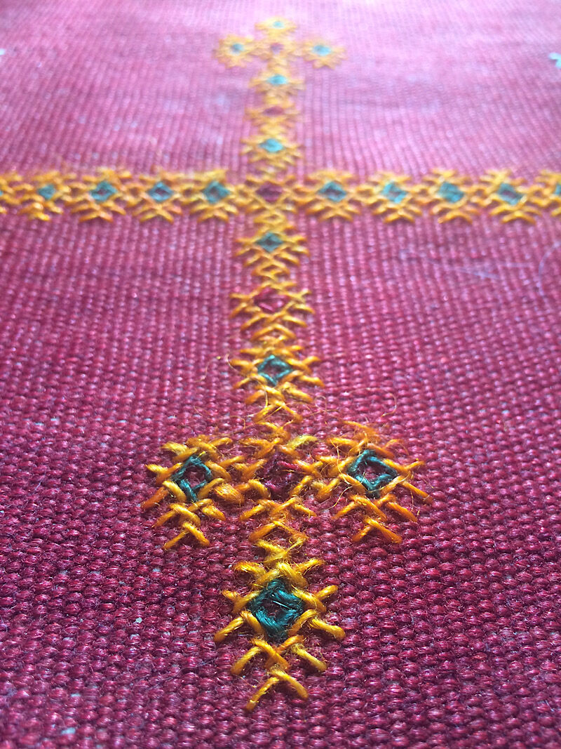 Vintage Berber kilim carpet 110x210cm