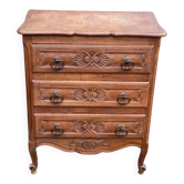 Commode vintage style Louis XV en bois du 19ème