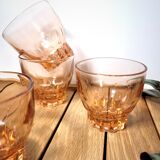 Vintage pink glasses set