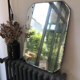 Miroir ancien octogonal biseauté