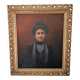 Old oil painting portrait