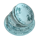 Set of 5 pieces in Belgian porcelain Boch Frères Kéramis model Rosa