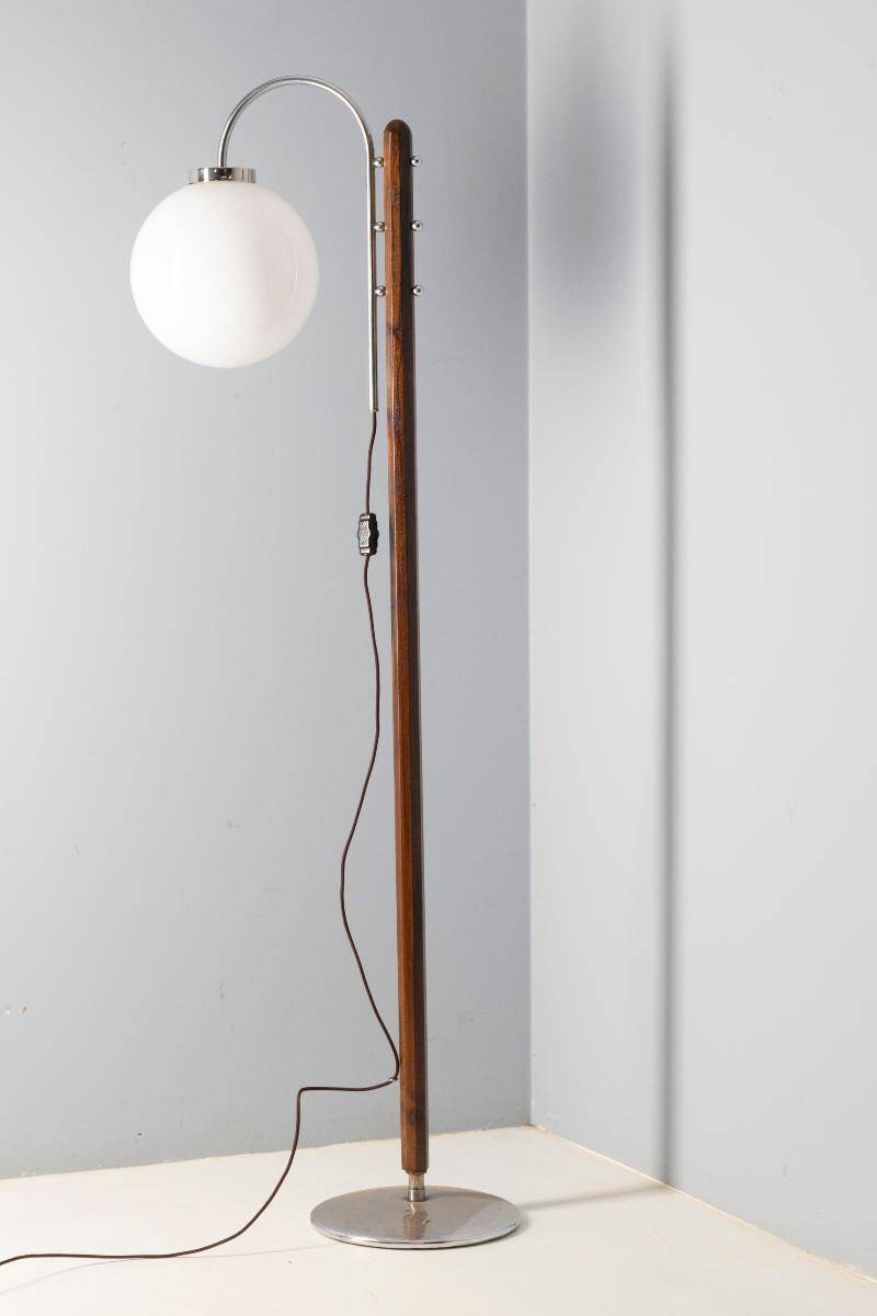 Standard lamp, Jindřich Halabala, 1930s–1940s, Czechoslovakia