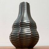 Vintage German brutalist ceramic gourd vase by Heinrich Fuchs for Luisenburg, 1970s.