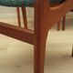 Set of six teak chairs, Danish design, 1960s, manufacture: N. & K. Bundgaar