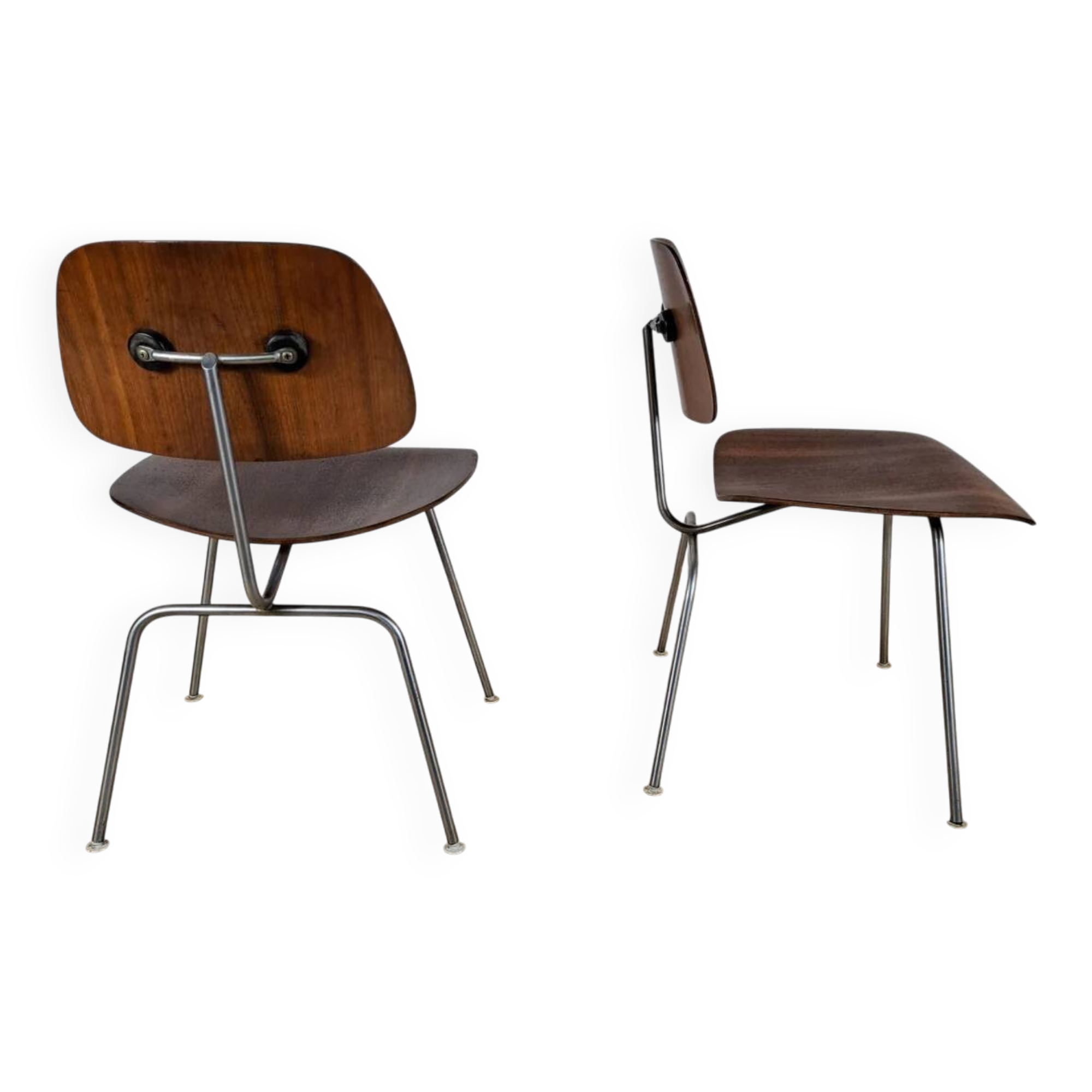 Set of 2 LCM chairs by Charles & Ray Eames for Herman Miller – Mid-Century