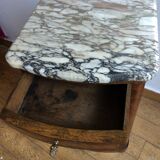 Marquetry bedside table