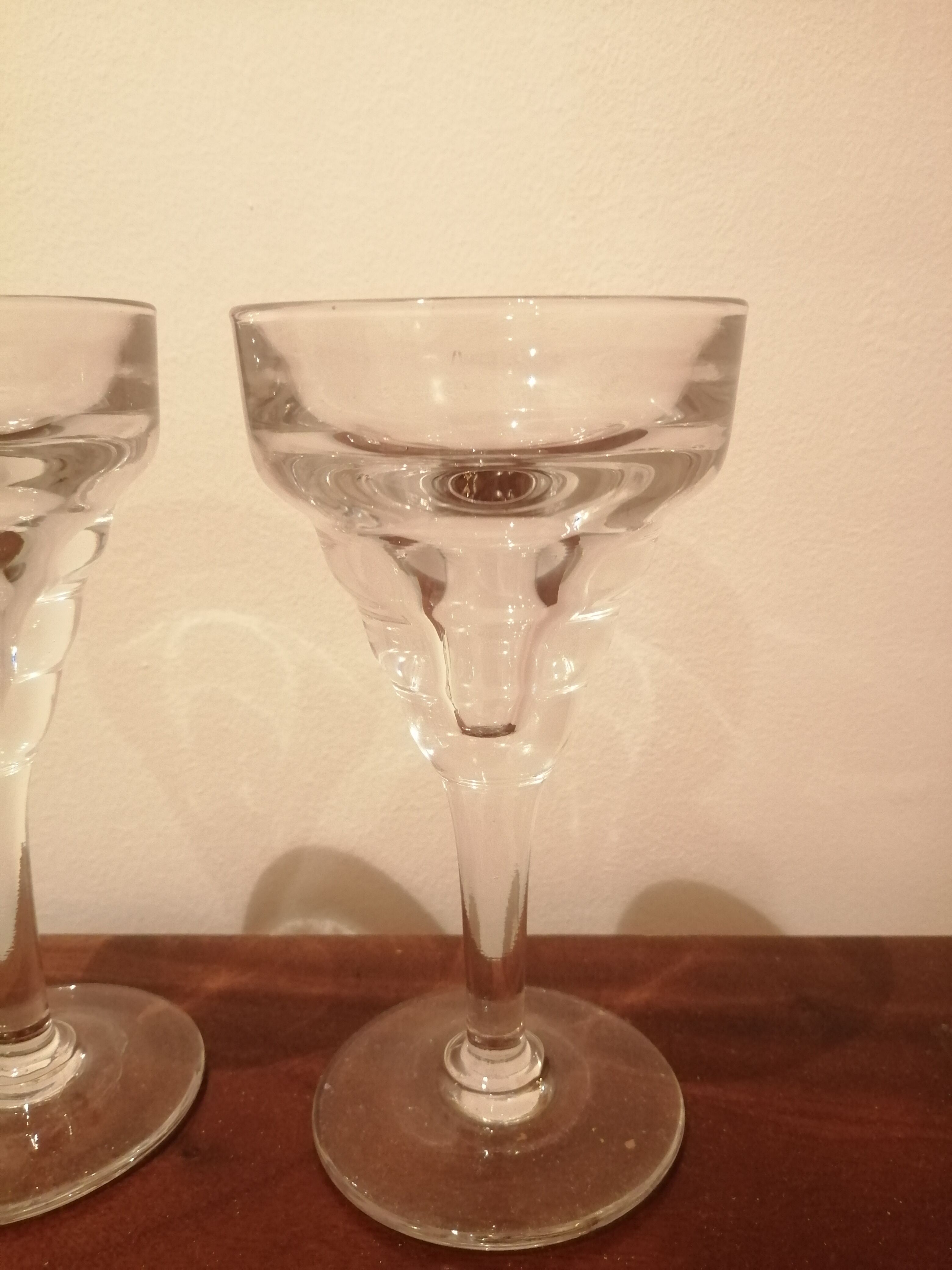 2 glasses absinthe absinthe in blown glass, 1930s