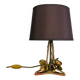 Art Deco lamp in gilded wrought iron with roses