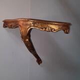 Corner console in gilded wood