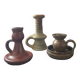 Trio of candlesticks with handles from the 60s-70s