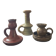 Trio of candlesticks with handles from the 60s-70s