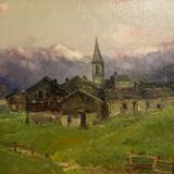 Antique landscape signed G. Mariani from 19th century