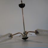 Lustre 3 feux globes verre