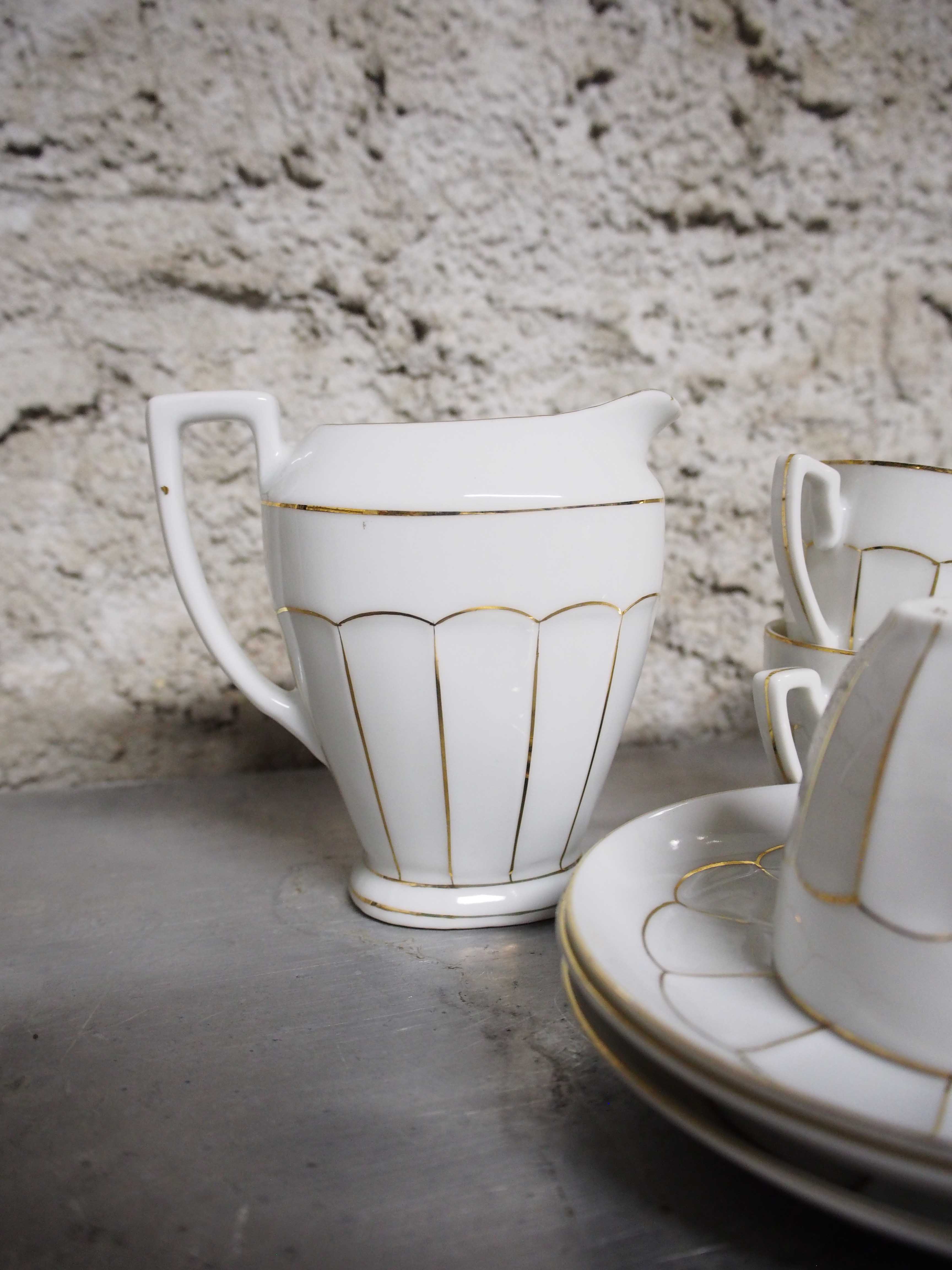 Fine Art Deco porcelain coffee set Victoria China