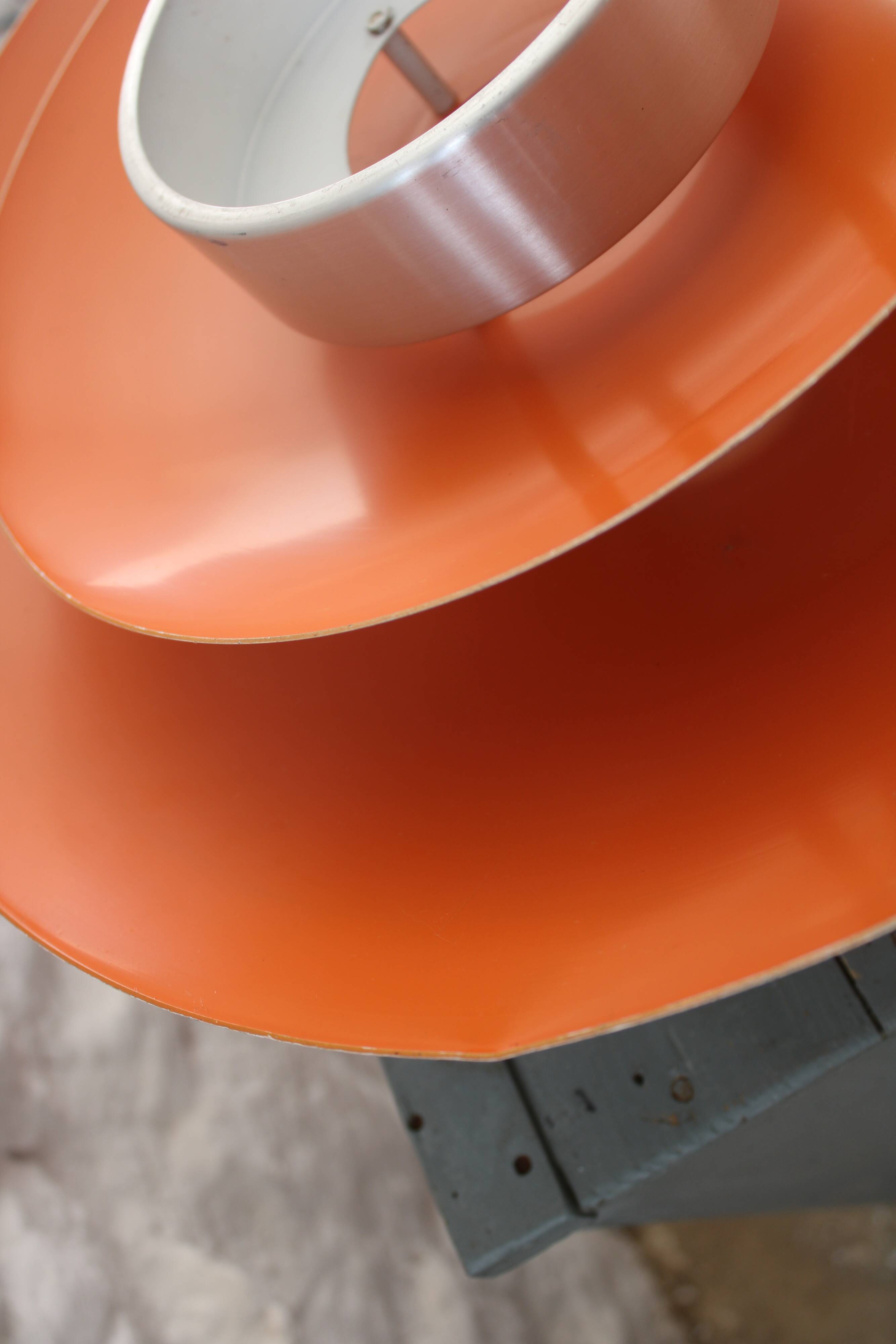 Suspension alu brossé orange