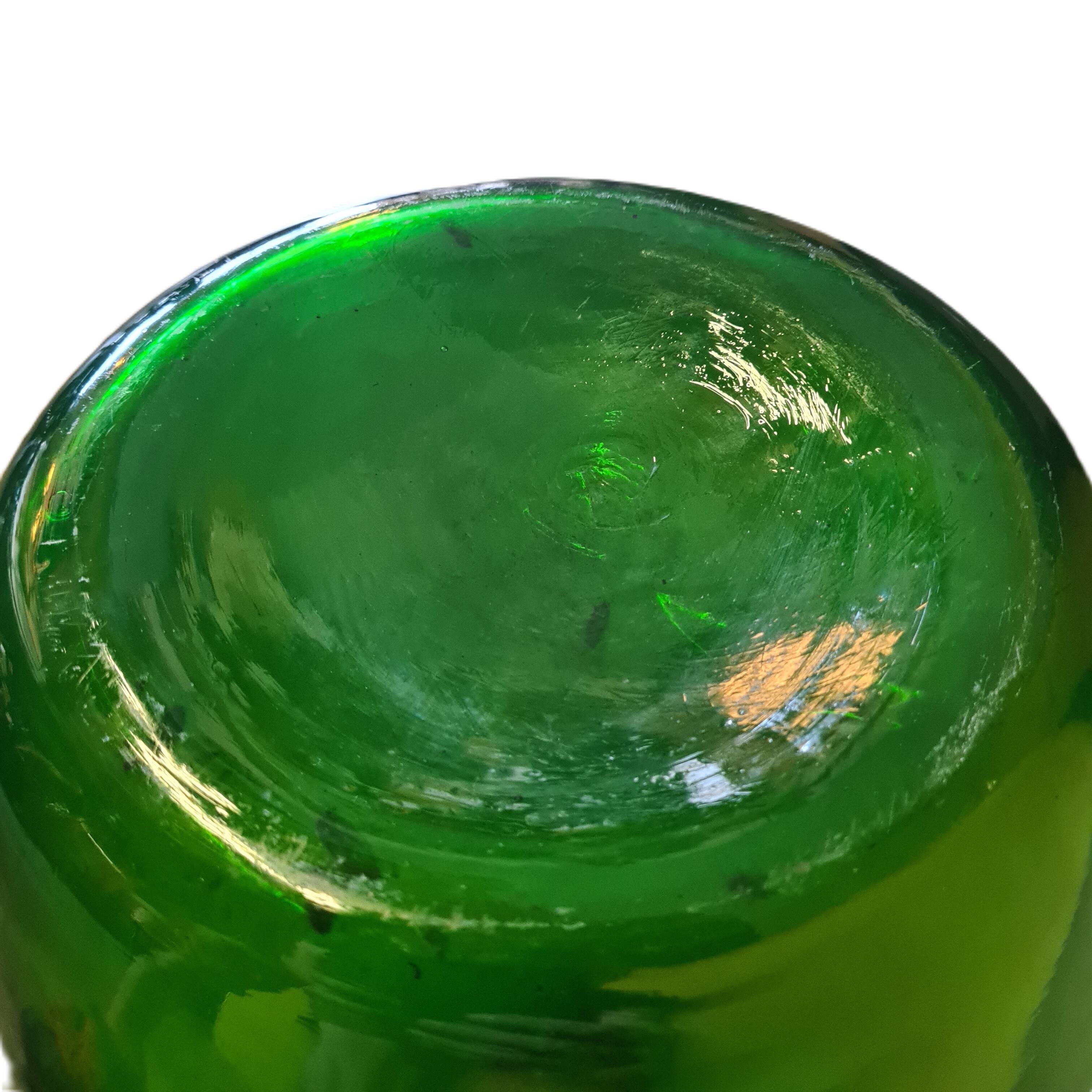 Small Model Green Glass Yeast Bottle, 1950s