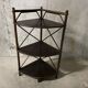 70s rattan corner cabinet