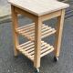 Scandinavian solid wood sideboard on wheels 85cm
