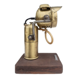 Ancienne lampe acétylène " Lutetia" sur support bois