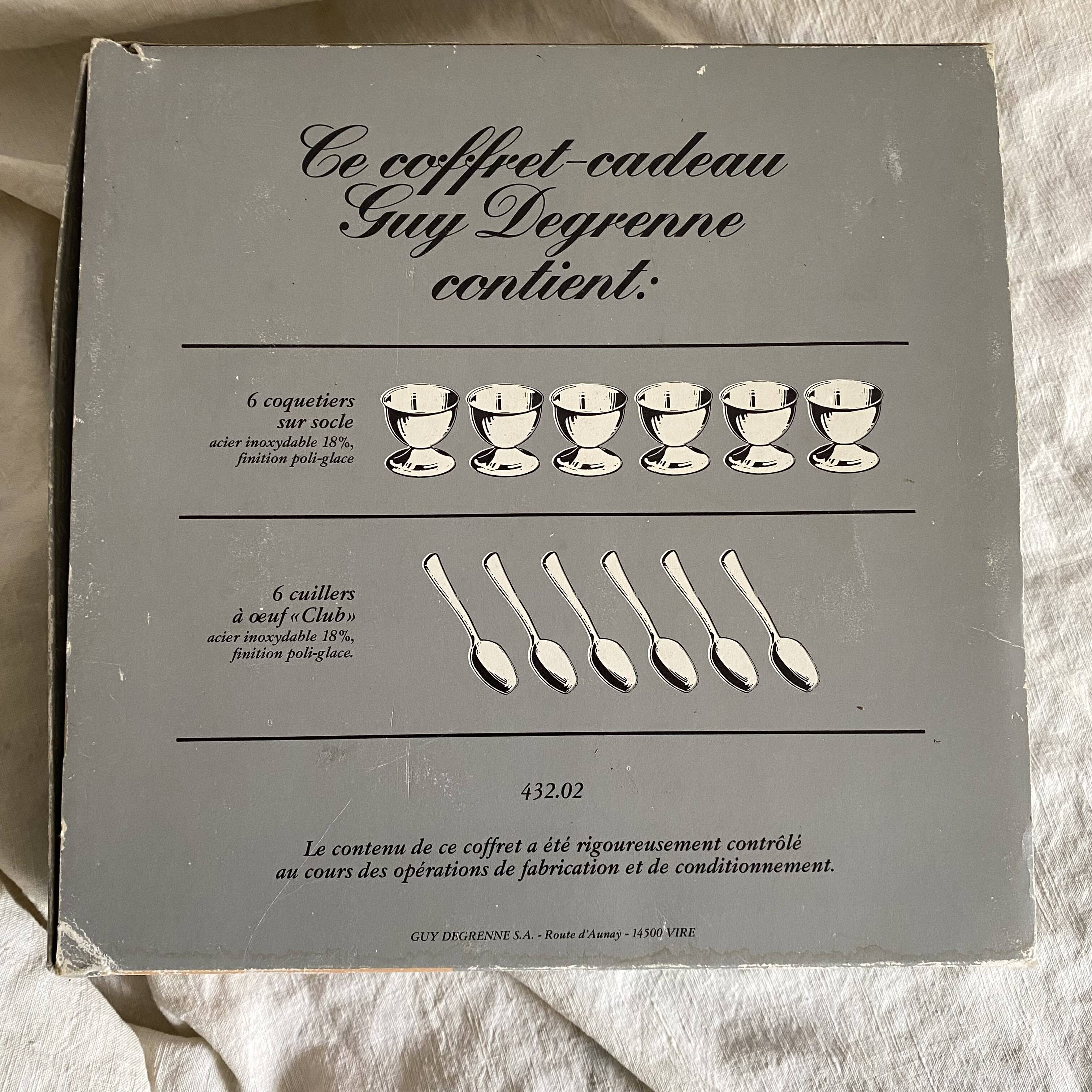 Set of stainless steel egg cups by Guy Degrenne