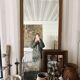 Miroir biseauté doré