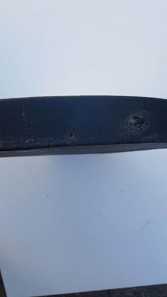 Round mirror wrought iron years 50 brutalist 50x50cm