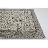 1970s Vintage Turkish Oushak Handmade Wool Cotton Beige Area Rug 154x240