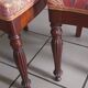 Set of 5 antique mahogany chairs in early 20th century Chippendale style.