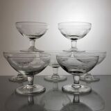 Set of 7 crystal champagne glasses