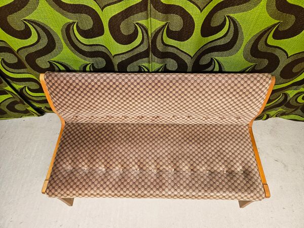Banc vintage velour 1970
