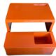 Ozoo Space Age orange bench chest, design by Marc Berthier, 1970s.