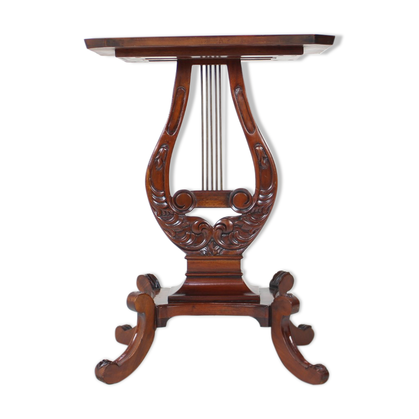 Art nouveau wooden table/ lira, 1910's.
