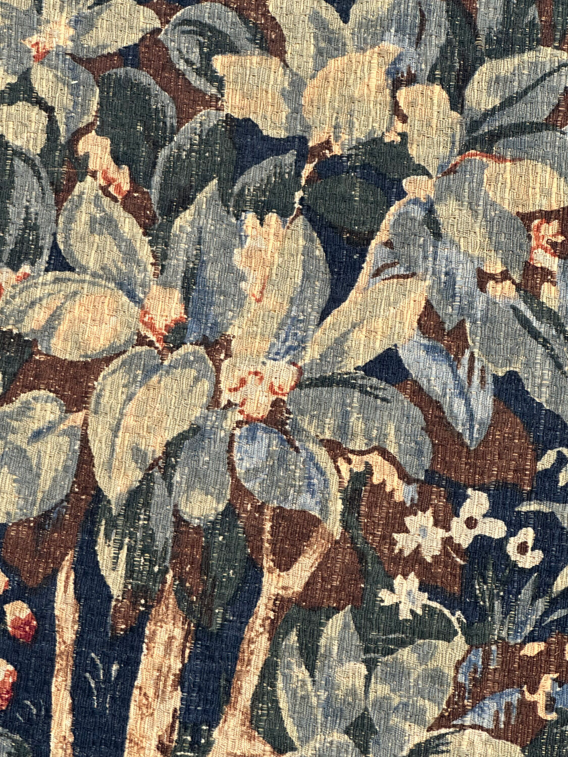 Vintage tapestry hand-screen printed in France