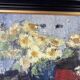 Signed painting by Idka Cohen, oil on canvas, still life with flowers, year