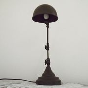 French Vintage Retro Anglepoise Adjustable Desk Lamp In Olive Green Metal 4946