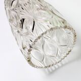 Vase vintage en verre lourd clair par Rudolfova Huť / République tchèque / années 1960