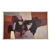 Tableau Huile sur Panneau Composition Abstraite - Les Arcs Peisey Vallandry