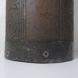 old carved wooden umbrella stand